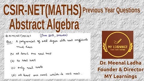 (Q.ID.M(NET)AA22S) Previous Years Question on Abstract Algebra, CSIR UGC NET, June 2015.