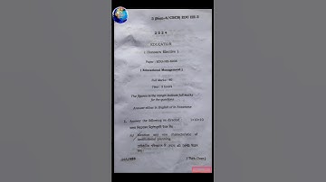 BA 6th sem EDUCATION (HONOURS ELECTIVE) Question paper 2024/ EDU-HE-6036 Guwahati University#cbcs#gu