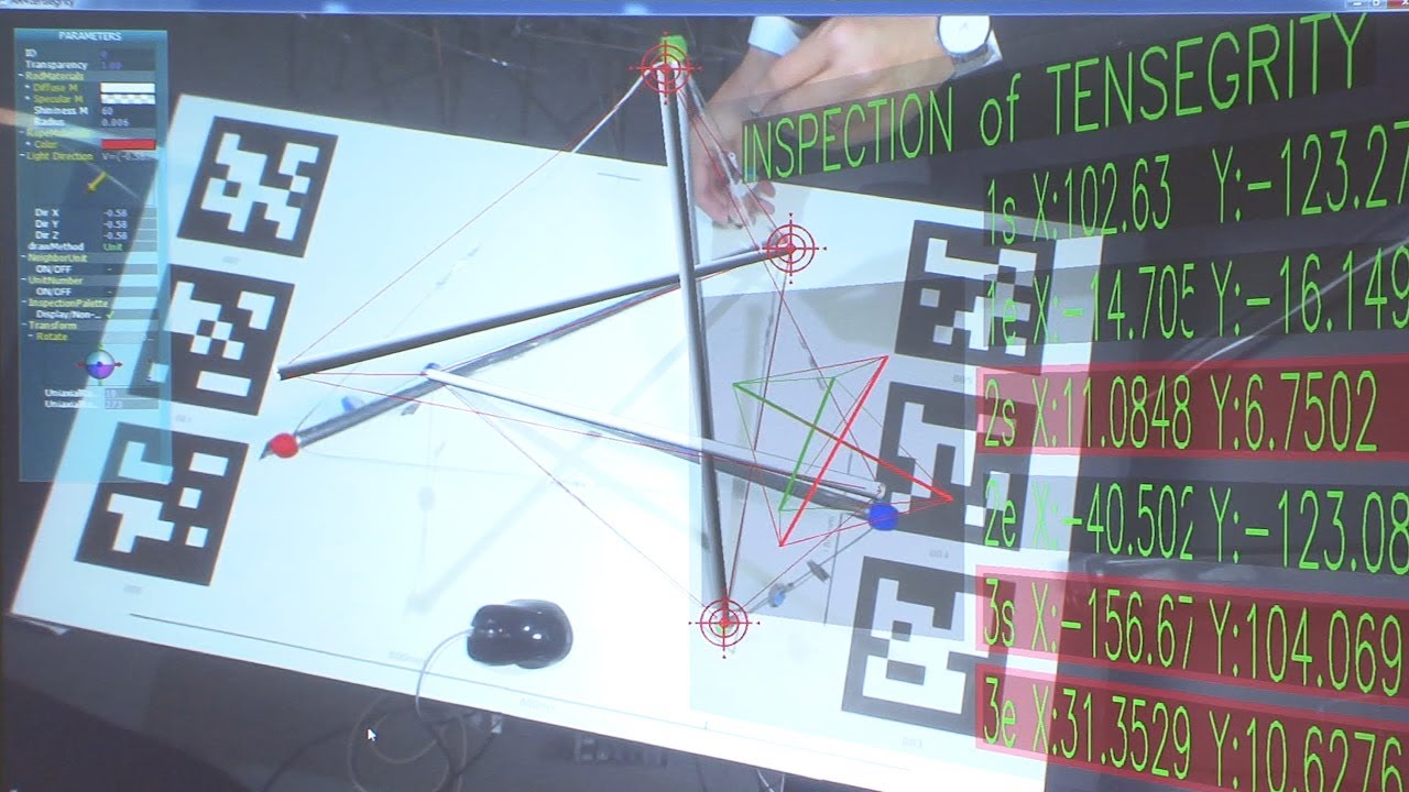 AR support system for constructing tensegrity structures #DigInfo - YouTube