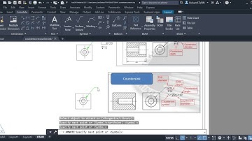 Applying counterbore and countersink symbol in AutoCAD Mechanical 2021