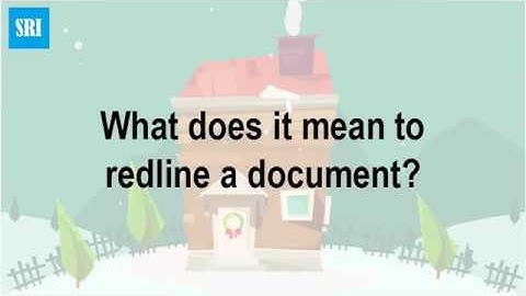 What does it mean to redline a document