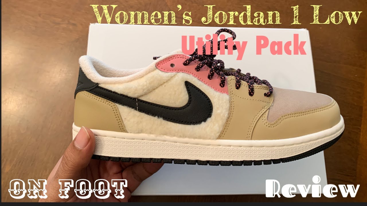 Women's Jordan 1 Retro Low Utility Pack Unboxing, Detailed Review & On Foot  w/McFly KOF.