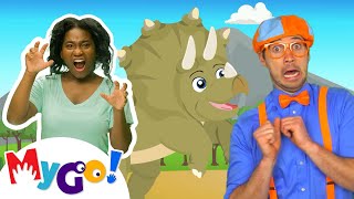 We Love Dinosaurs Song | Blippi's Young Learners | Songs in ASL