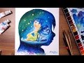 Inside Out - Joy and Sadness (Watercolors) | drawholic