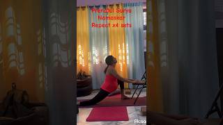 Prenatal Surya Namaskar pregnancy yoga flow for all trimester, yoga for normal birth #pregnancyyoga