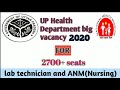 UP lab technician and nursing vacancy 2020