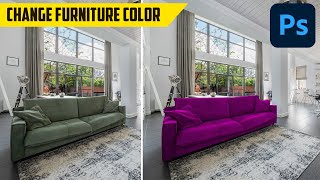 How to change Furniture Color - Real Estate Photo Editing Photoshop Tutorial screenshot 5