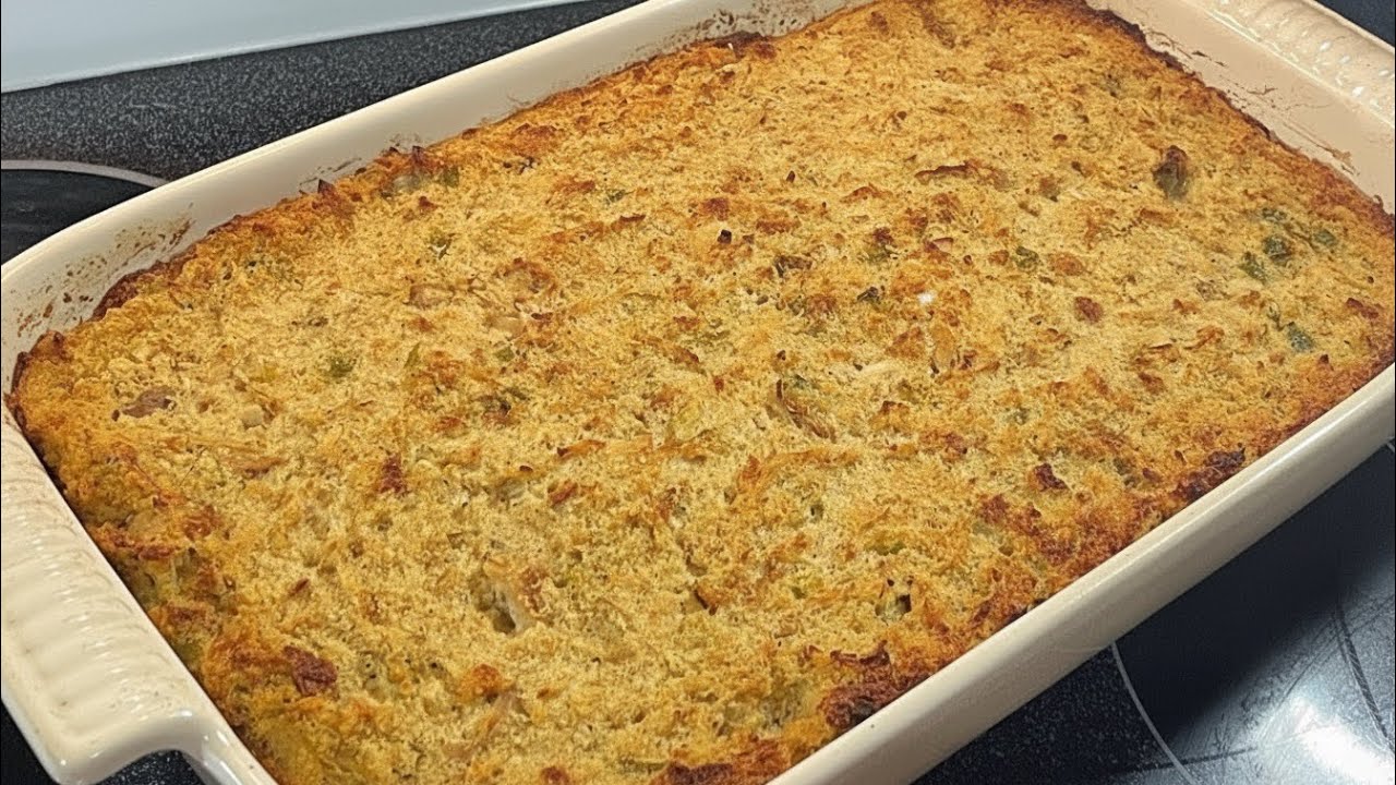 Easy Chicken Dressing Recipe - YouTube