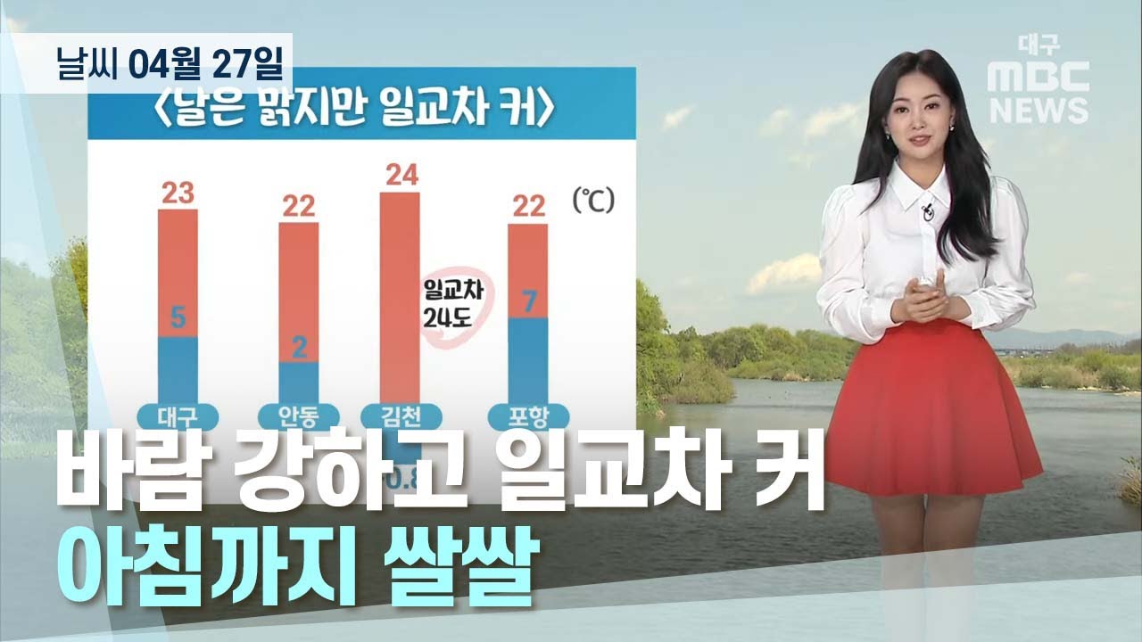 오늘의 날씨 (2023.04.27) | 대구MBC뉴스