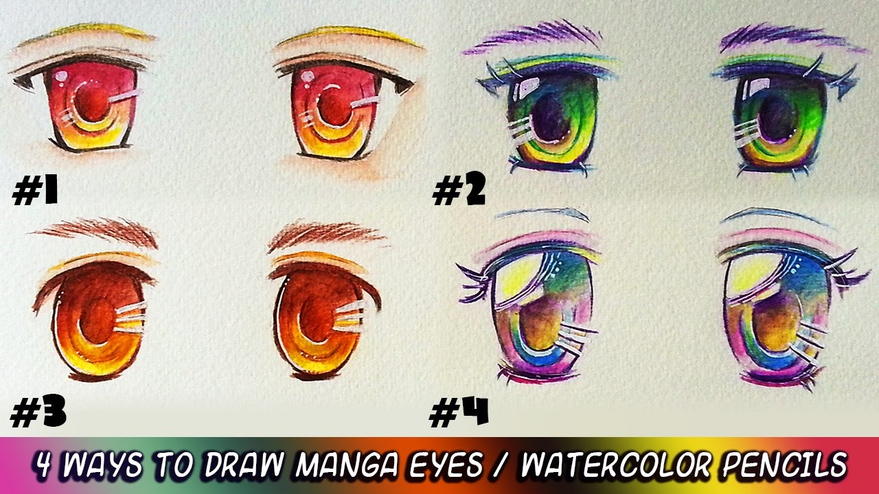 draw ways anime to eyes 6 to MANGA EYES Use ANIME Watercolor MOE DRAW / How Pencils: