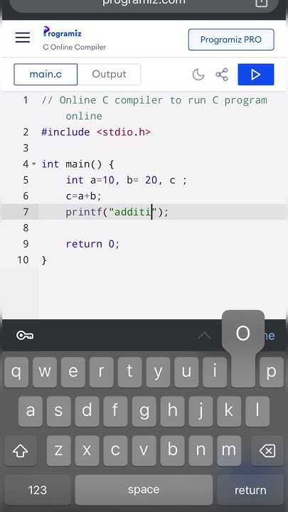 Online C Programming | C Language | First Program | Mobile Program ...