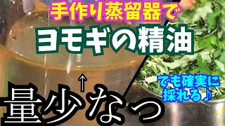 【自作水蒸気蒸留器・手作り】ヨモギから精油をとる。自宅での限界