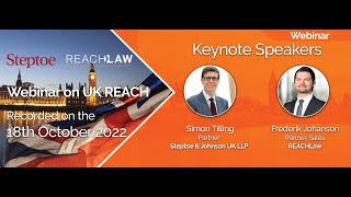 Webinar - Extension of UK REACH registration deadlines, implications and risks for companies