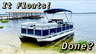 First Test Drive on the Pontoon Rebuild видео
