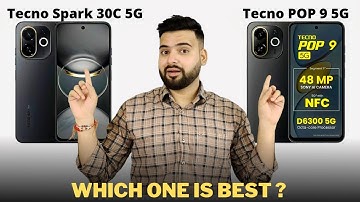 Tecno Spark 30C 5G vs Tecno POP 9 5G - Full Comparison | Should I buy Tecno Spark 30C 5G ??🤔