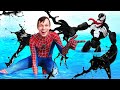 Новый Человек Паук в Аквапарке – Супергерой Акватим против Венома! – Видео игры для мальчиков