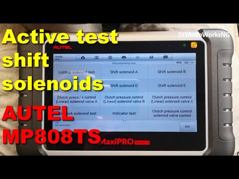 Active scan tool: Testing transmission shift solenoids with Autel scanner