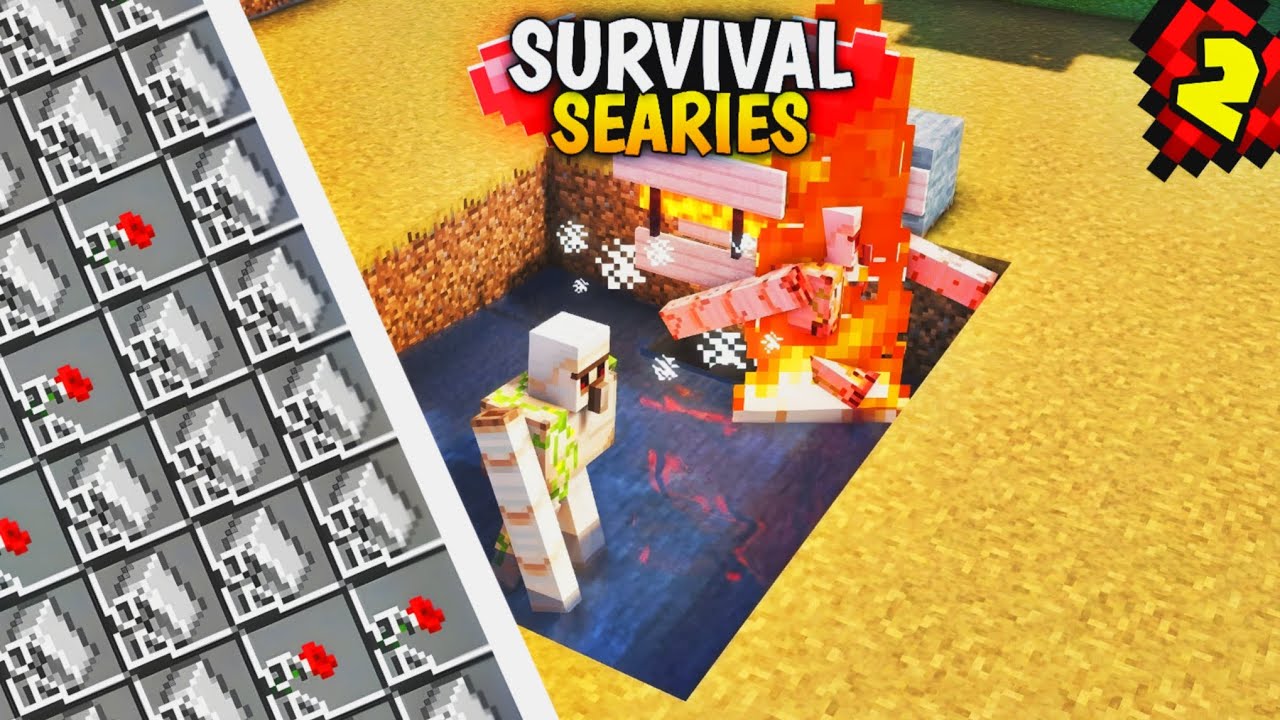 I made iron farm🥰 in Minecraft pe Survival series #2 ...