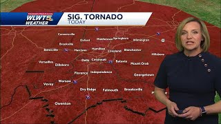 Large hail and strong tornadoes possible today