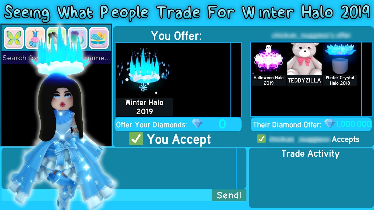 Seeing What People Trade For Winter Halo 2019 (Royale High Trading)