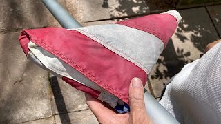 How to Fold an American Flag. #happymemorialday #redwhiteblue #restoration