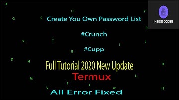 How to Download Cupp and Crunch & Generate Wordlist in Termux Full Tutorial 2020 New Update| TERMUX