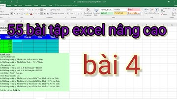 30 bài tập excel nâng cao có lời giải bài 4
