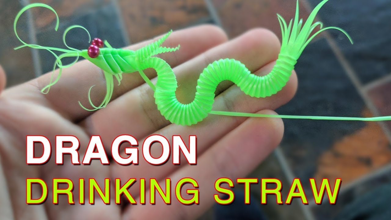 How to make simple Dragon out drinking straws - make 