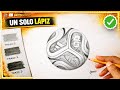 Cómo Dibujar el BALÓN del MUNDIAL ⚽ solo con 1 Lápiz - Dibujo Tutorial - Paso a Paso