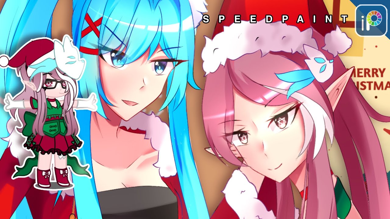 CHRISTMAS OUTFIT FOR MY GIRLFRIEND AND ME | IbisPaint X Speedpaint ...
