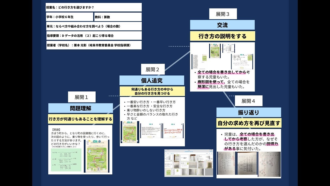 授業案解説】小6 算数 Dデータの活用2起こり得る場合 岐阜市教育委員