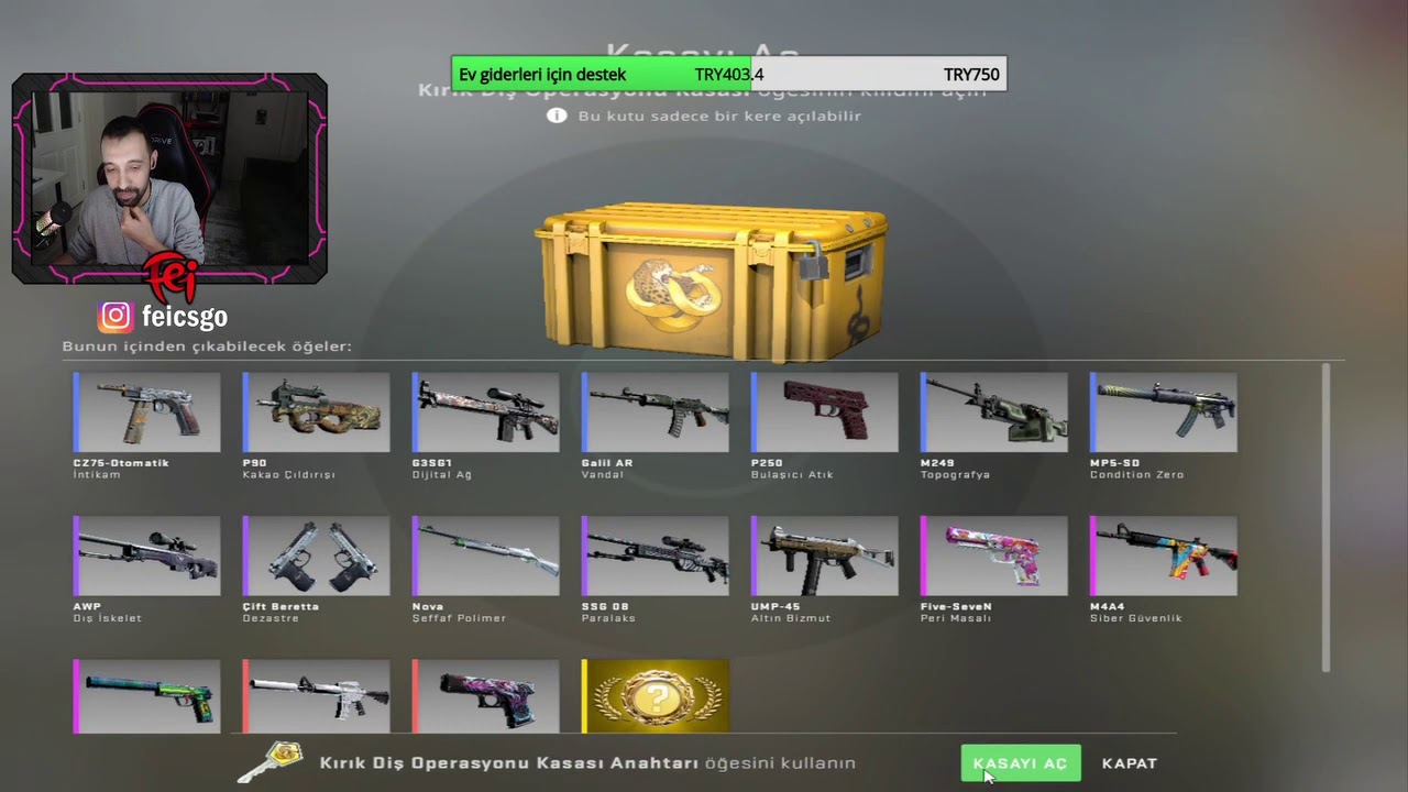 FeiTV Erdal Abi CS:GO YENI GELEN OPERASYON GÜNCELLEMESİNİ İNCELİYOR. GÖREVLERİ YAPIYOR. BROKEN FANG