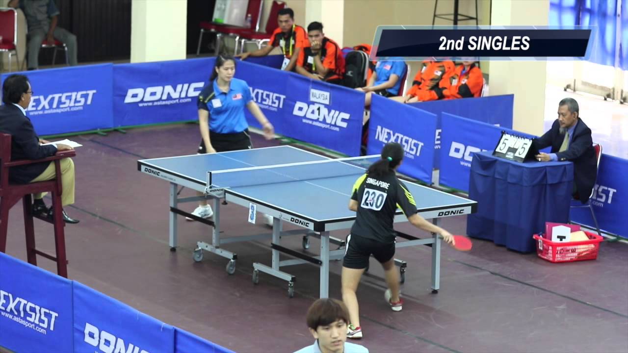 ASEAN University Games 2014 Table Tennis (W) Team Singapore vs Malaysia YouTube