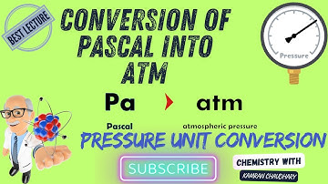 conversion of Pascal into atm | pascal to atm |pressure unit conversion | pressure units explanation