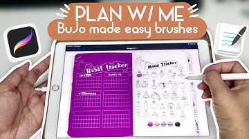 PLAN W/ ME: Using BuJo made easy brushes for Procreate + Goodnotes
