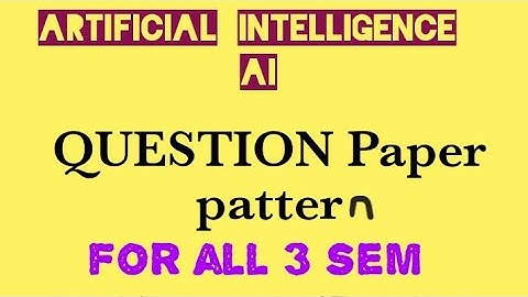 Artificial intelligence question paper pattern for all 2 year degree students  22-23 NEP @eedjoin