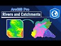 Deriving rivers and watersheds using arcgis pro