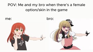 Kita Ikuyo and Ruby Hoshino dancing with Doodle song Meme