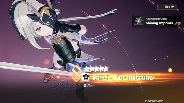 I complete her story quest, and then I pull So-ei Kuramitsuha | Aether Gazer!