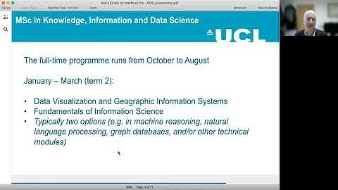 UCL Information Studies - MSc Knowledge, Information & Data Science
