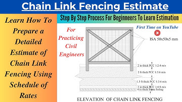 Detailed Estimate and Rate Analysis of Chain Link Fencing Using Schedule of Rates (SOR)