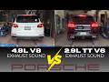 Porsche Cayenne 2.9L V6 vs 4.8L V8 Exhaust Sound!
