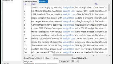 Using AntConc to analyze a corpus created with BootCat Front End
