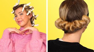 Testing Weird Heatless Hair Curling Hacks | Four Nine Looks