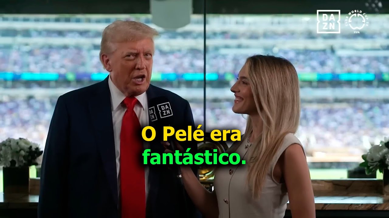 Donald J. Trump elege Pelé como maior jogador de futebol da história.