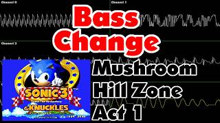 Sonic 3 and Knuckles - Mushroom Hill Zone Act 1 - Bass Change
