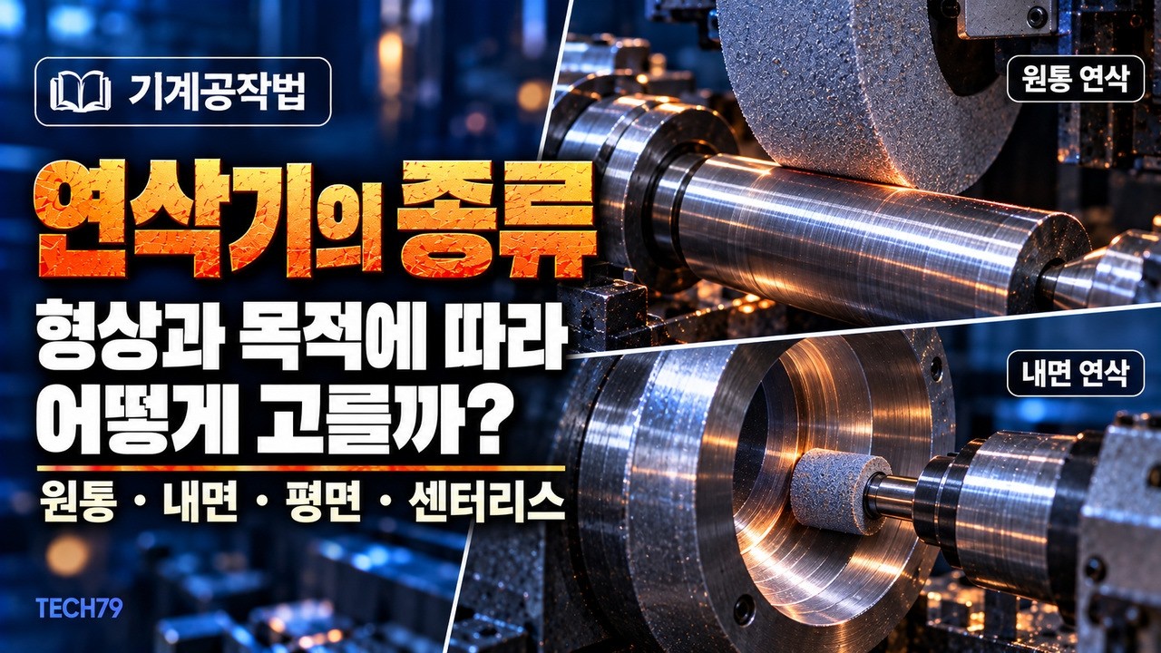 연삭기의 종류 — 트래버스·플런지·원통·내면·평면·센터리스·공구·특수 연삭기