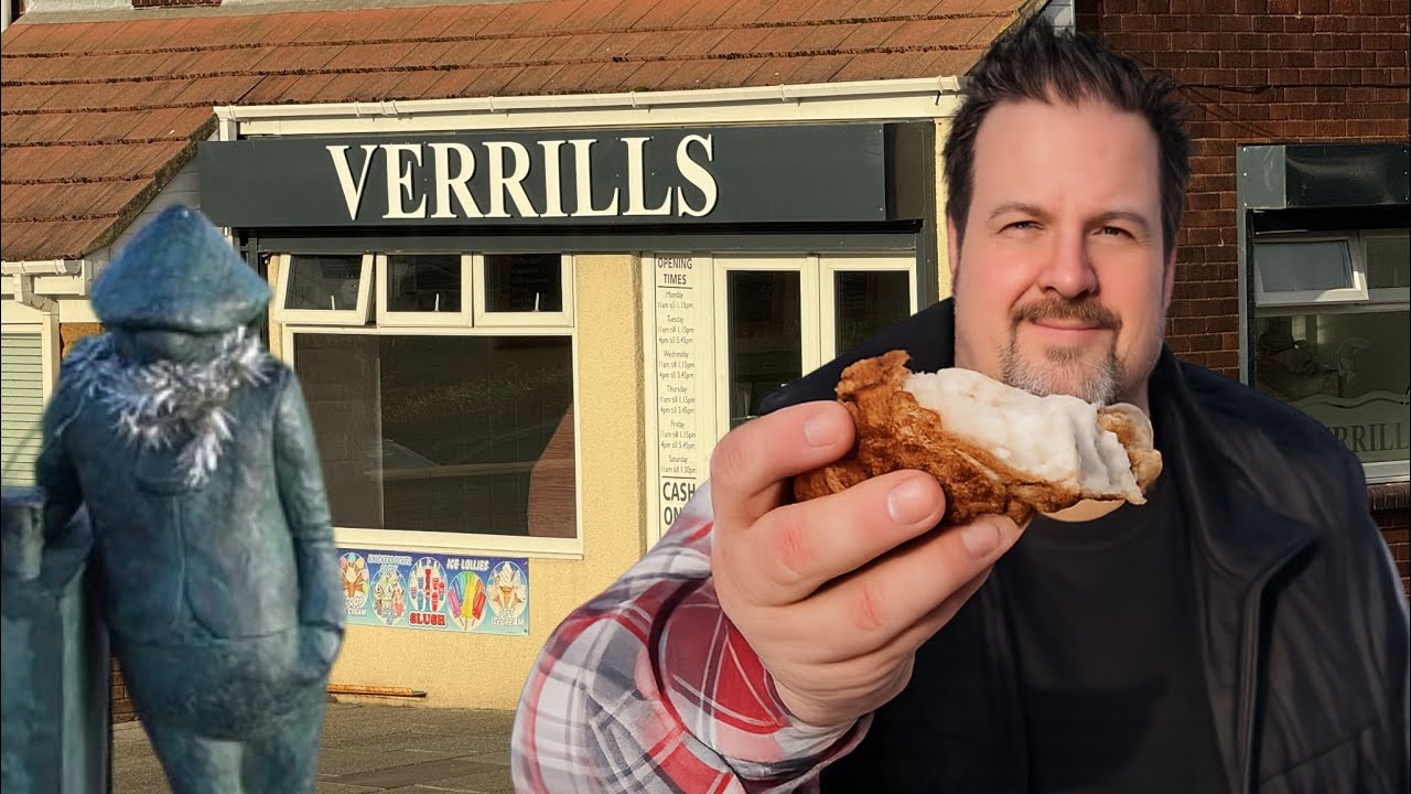 Trying Fish and Chips on Hartlepool Headland