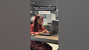 Manager: Frontend ya Backend? | Me: Weekend! 😂💻 #techlife