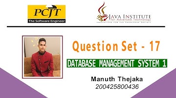 Database Management System | Question Set 17 | Java Institute